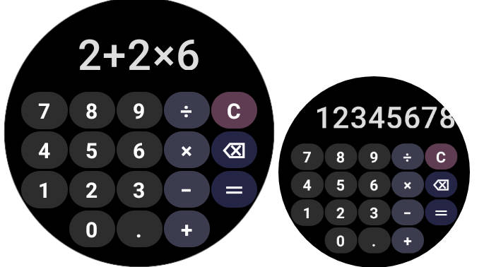 A Simple Calculator App For Wearos