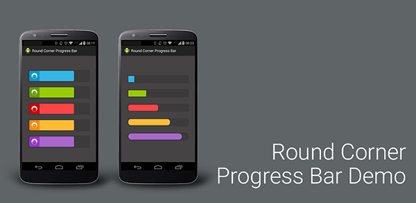 Round Corner Progress Bar Library for Android
