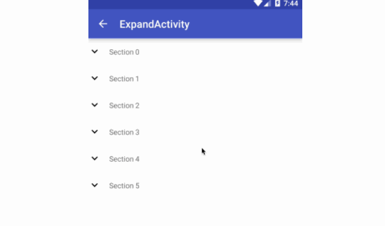 Custom Android RecyclerViewAdapters that collapse and expand