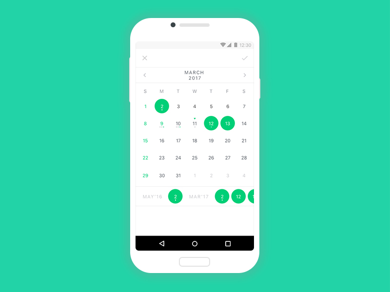 A fully customizable calendar with a wide variety of features and