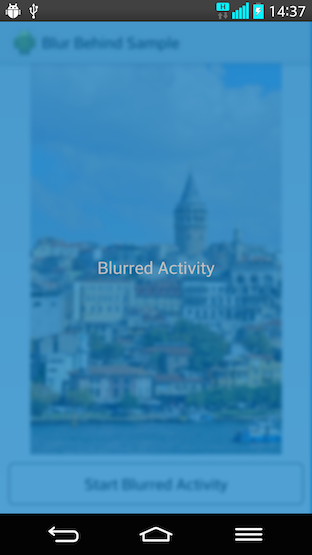 Easily have blurred and transparent background effect on your Android views