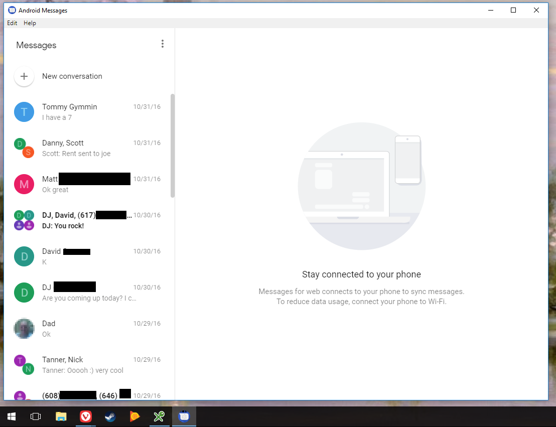 android messages pc app