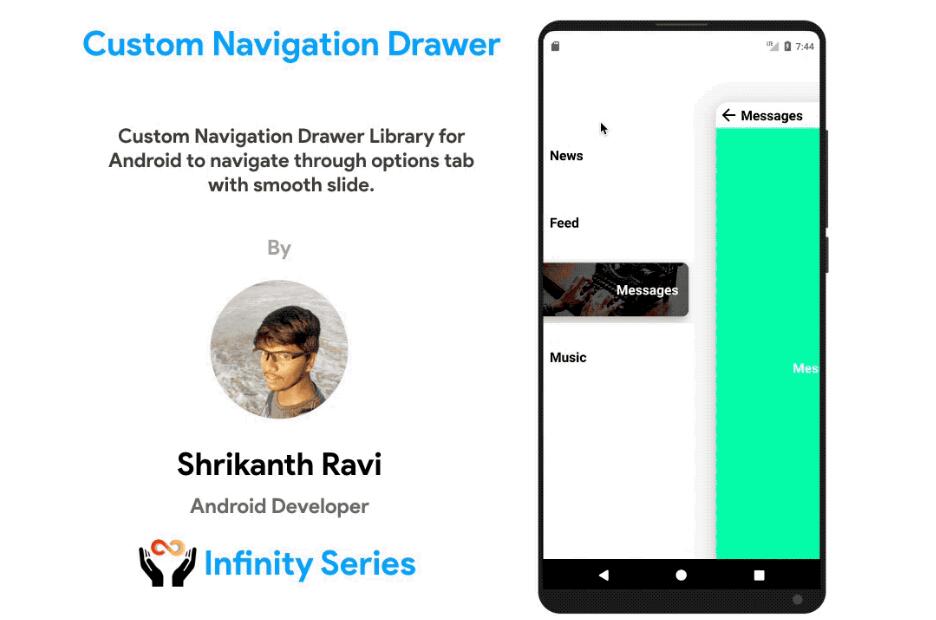 Custom Navigation Drawer Library for Android