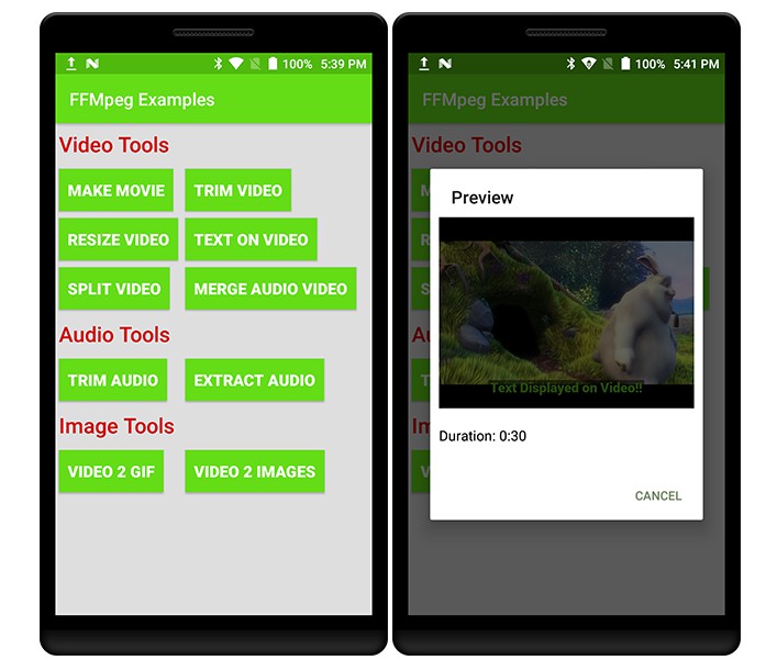 android ffmpeg image to video