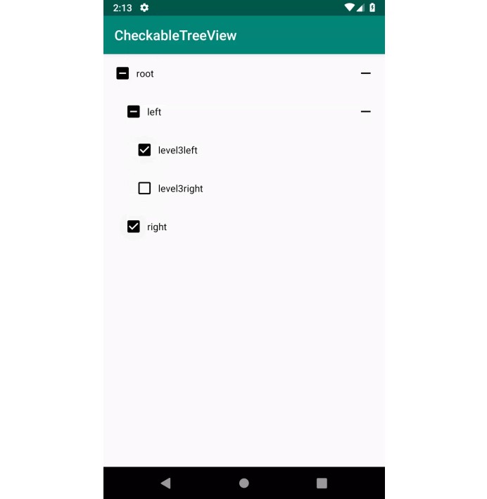 android treeview