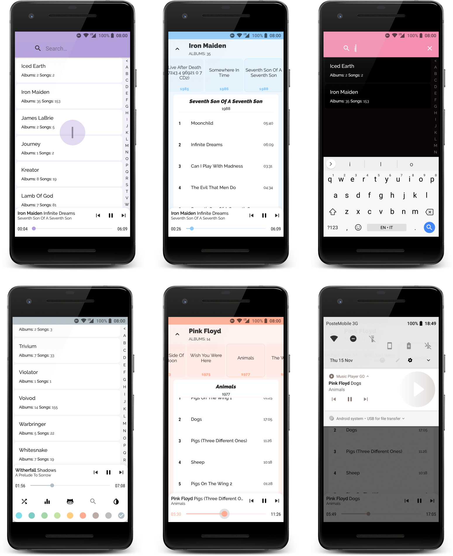 transparent music player for android