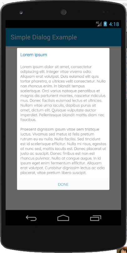dialog with input text android