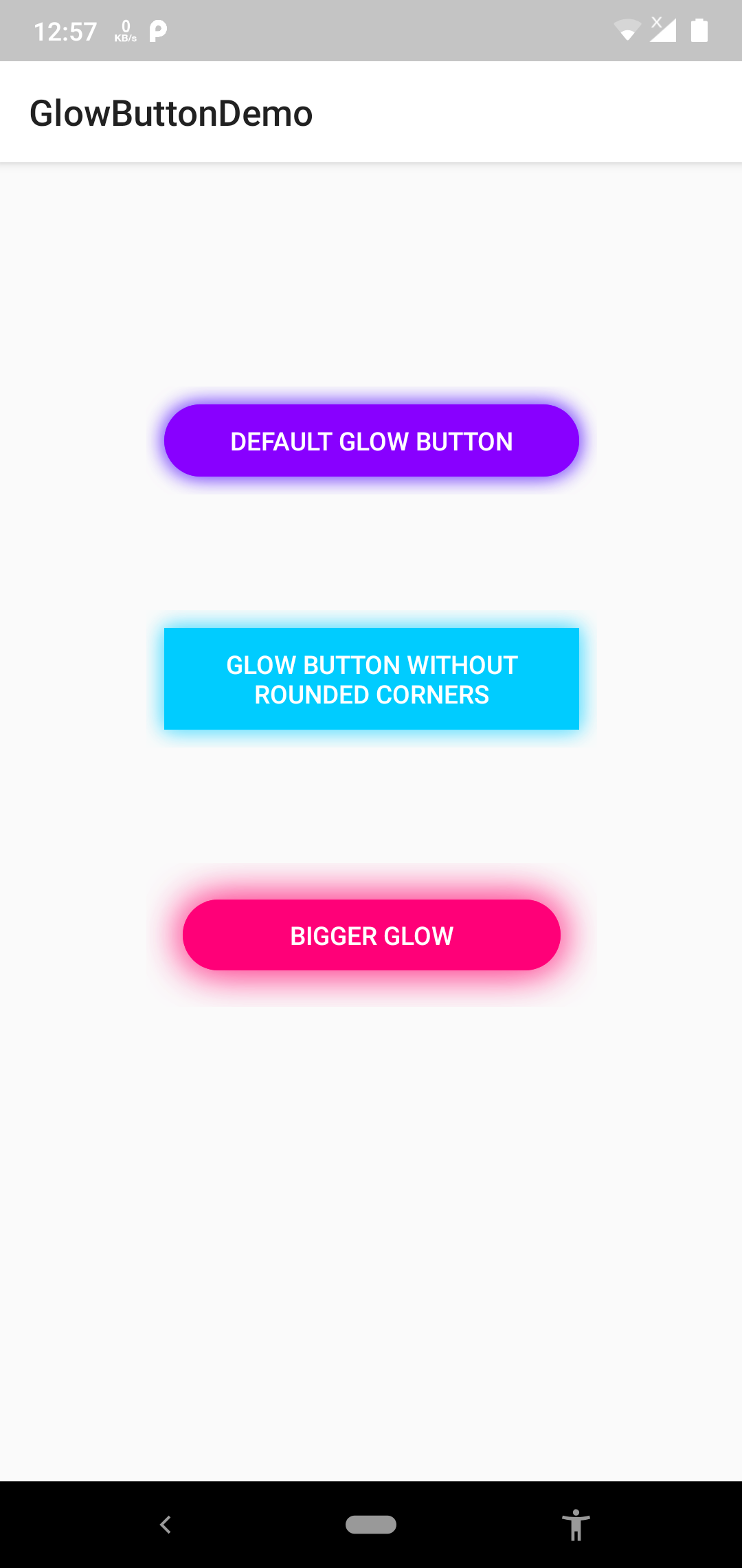 Android Library to beautify your layouts with glowing buttons