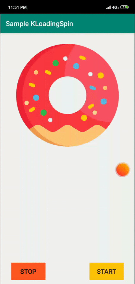 A custom loading spinner for android