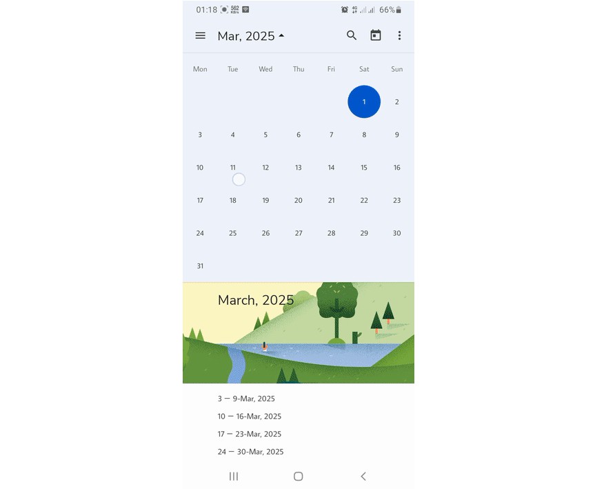 Google Calendar clone application with kotlin