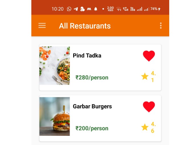 An e-commerce app which provide a new platform to order food items from various restaurants