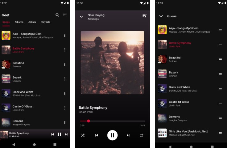 Music player for android