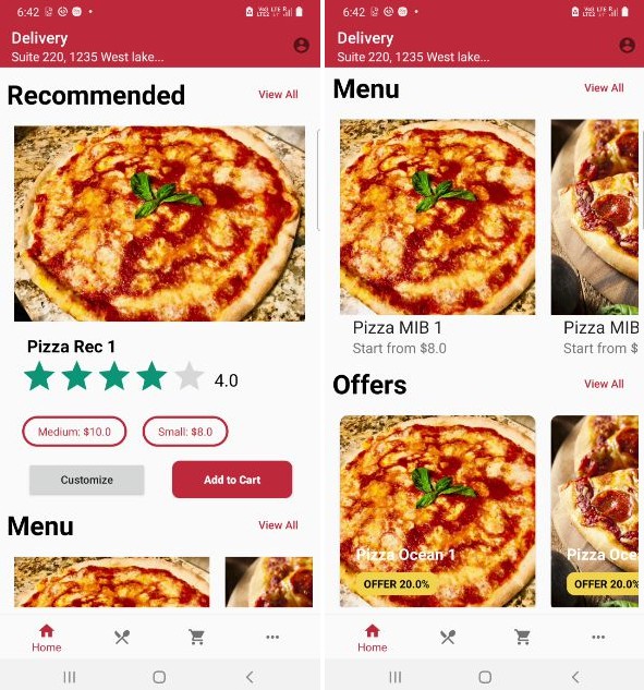 Pizza Delivery Menu Android App