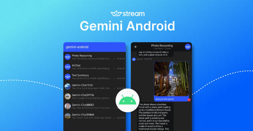 Gemini Android demonstrates Google's Generative AI on Android with Stream Chat SDK for Compose